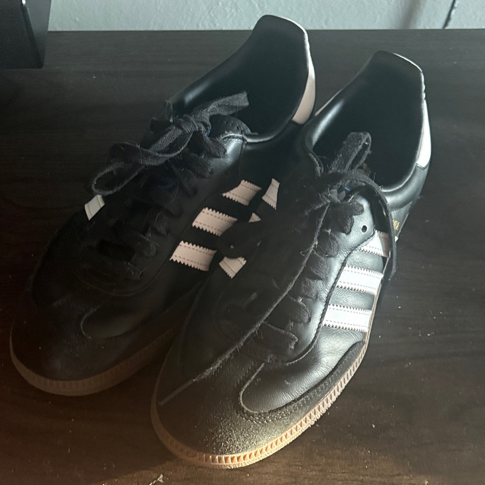 Adidas Women’s Samba Classic Leather Sneakers in Black/White